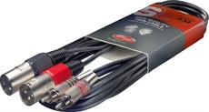 STC3CMXM 3M/10FT TWIN CABLE RCAm-XLRm