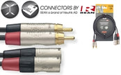 NTC3CMXMR 3M/10FT TWIN CBL RCAm-XLRm DLX