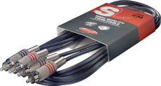 STC060C 60CM/2FT TWIN CABLE RCAm-RCAm