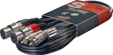 STC060CMXF 60CM/2FT TWIN CABLE RCAm-XLRf