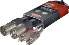 STC060CMXM 60CM/2FT TWIN CABLE RCAm-XLRm