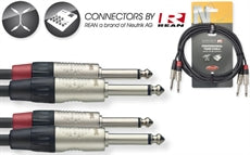 NTC6PR 6M/20FT TWIN CBL PLG-PLG DLX