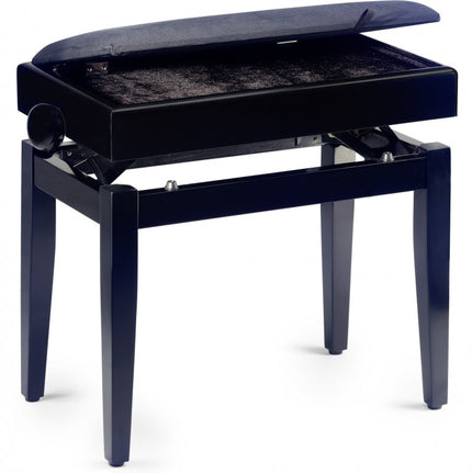 PB55BKMVBK Black Pianobench Black Velvet