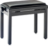 PB39BKMSBK Black Pianobench,Mat+Vinyl Top
