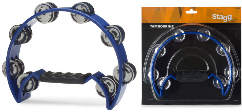 TAB-2BL Cutaway Tambourine 16 Jing,Blu