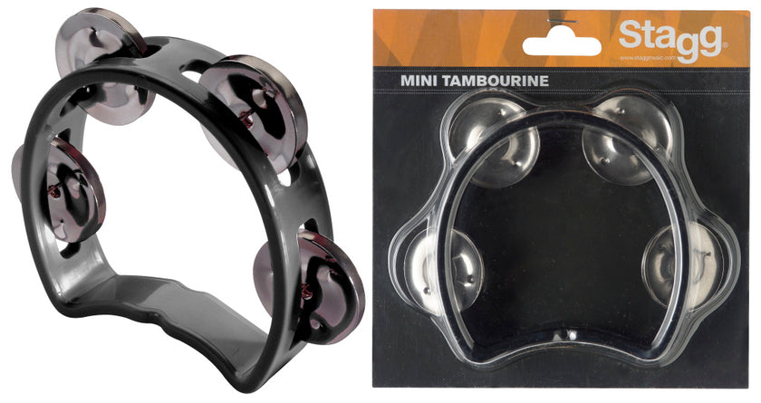 TAB-MINI/BK Cutaway Tambourine 4Jing Black