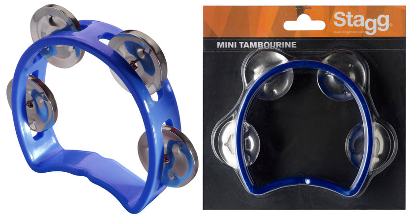 TAB-MINI/BL Cutaway Tambourine 4Jing Blue