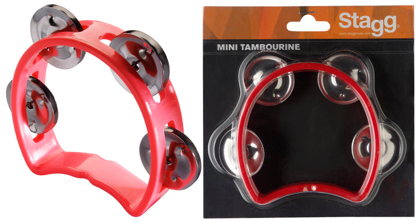 TAB-MINI/RD Cutaway Tambourine 4Jing Red