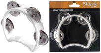 TAB-MINI/WH Cutaway Tambourine 4Jing White