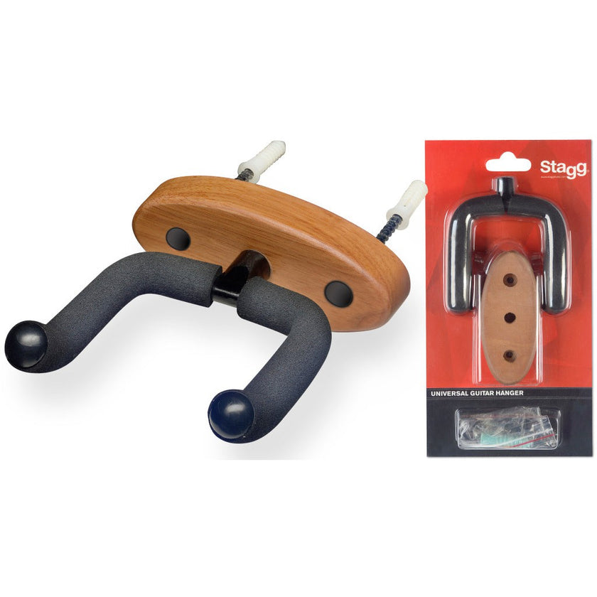 GUH-WNOVA Guitar Wall Hanger W/Wood Base