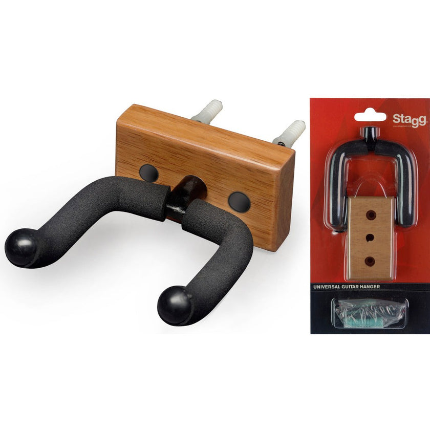 GUH-WNREC Guitar Wall Hanger W/Wood Base