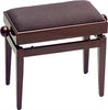 PB55MHPVBR Mahogany Pianobench Brown Velv U