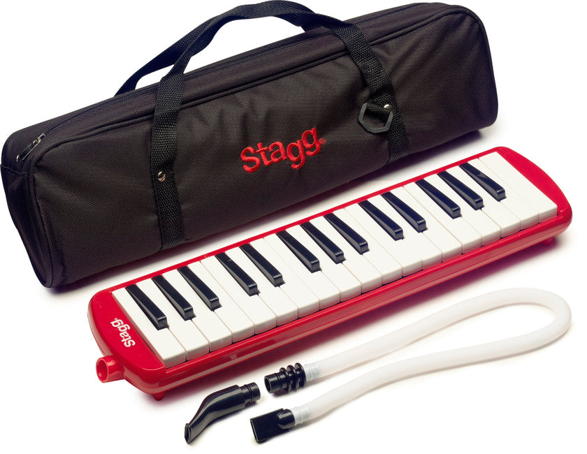 MELOSTA32RD Melodica 32 keys Plastic incl softcase RED