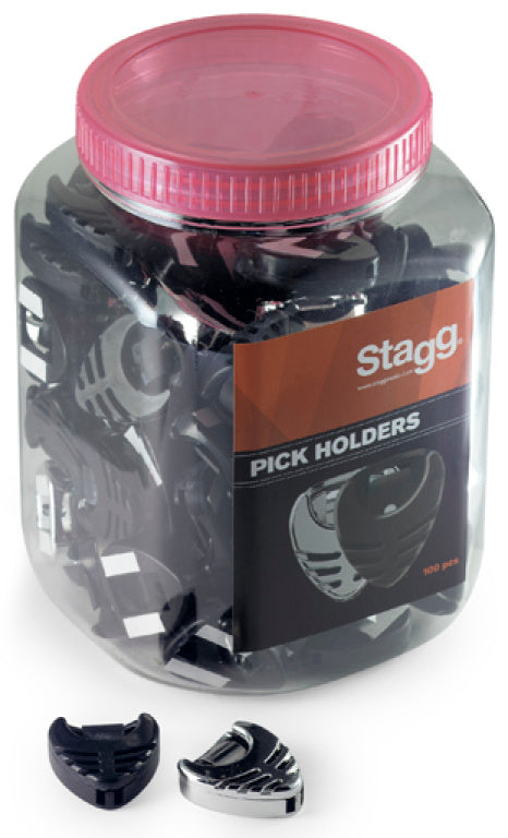 PHB-100BK/CR Pick Holder Box-100Pcs/Bk+Chr.