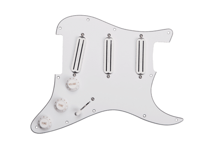 Pickguard Triple Rails White Assy