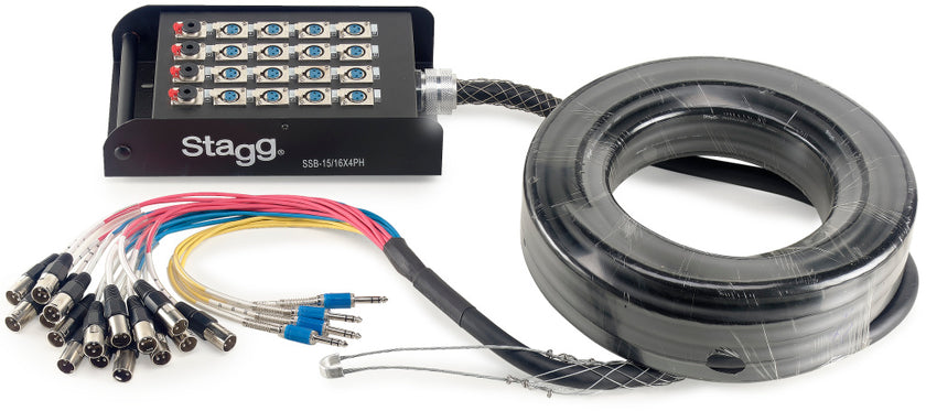 SSB-15/16X4PH Stagebox 16 Xlr F/4 Jack M-15M
