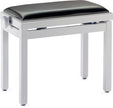 PB39WHPSBK White Pianobench,Polished+Vinyl Top