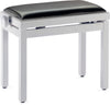 PB39WHPSBK White Pianobench,Polished+Vinyl Top