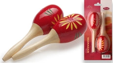 MRW-16 Wood Maracas,Oval,16Cm,Red