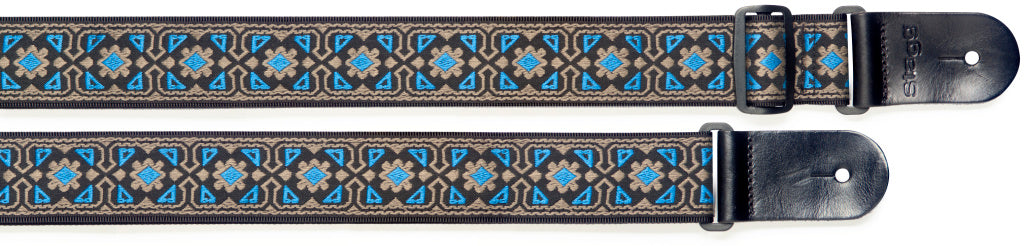 SWO-FLOBLU Woven Nyl.Gt Strap Flower-Blue