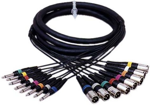 ML-05/8XM8PMH Multipiska 8x XLR Hane /tele mono 5meter