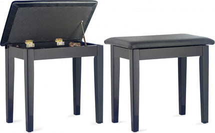 PBF23BKPSBK Black Bench, High Gloss+BK Vinyl top