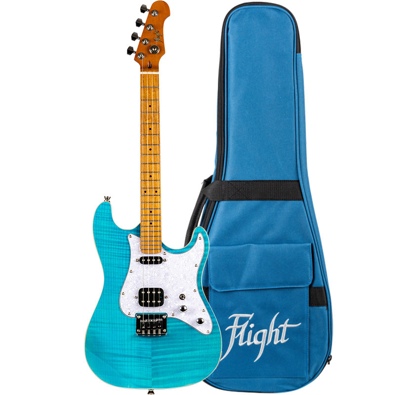 Flight PATHFINDER Baritone OBL Electric solid body Transp. Blue
