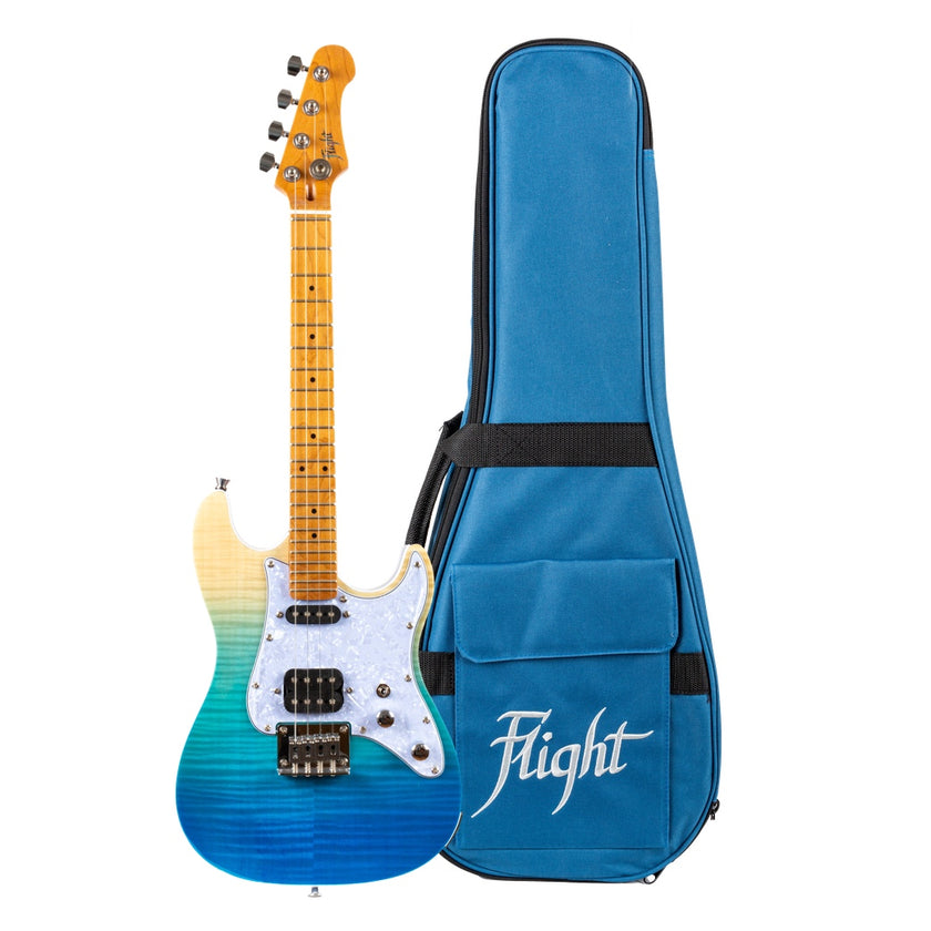 Flight PATHFINDER Tenor TBL  Electric solid body Transp. Blue