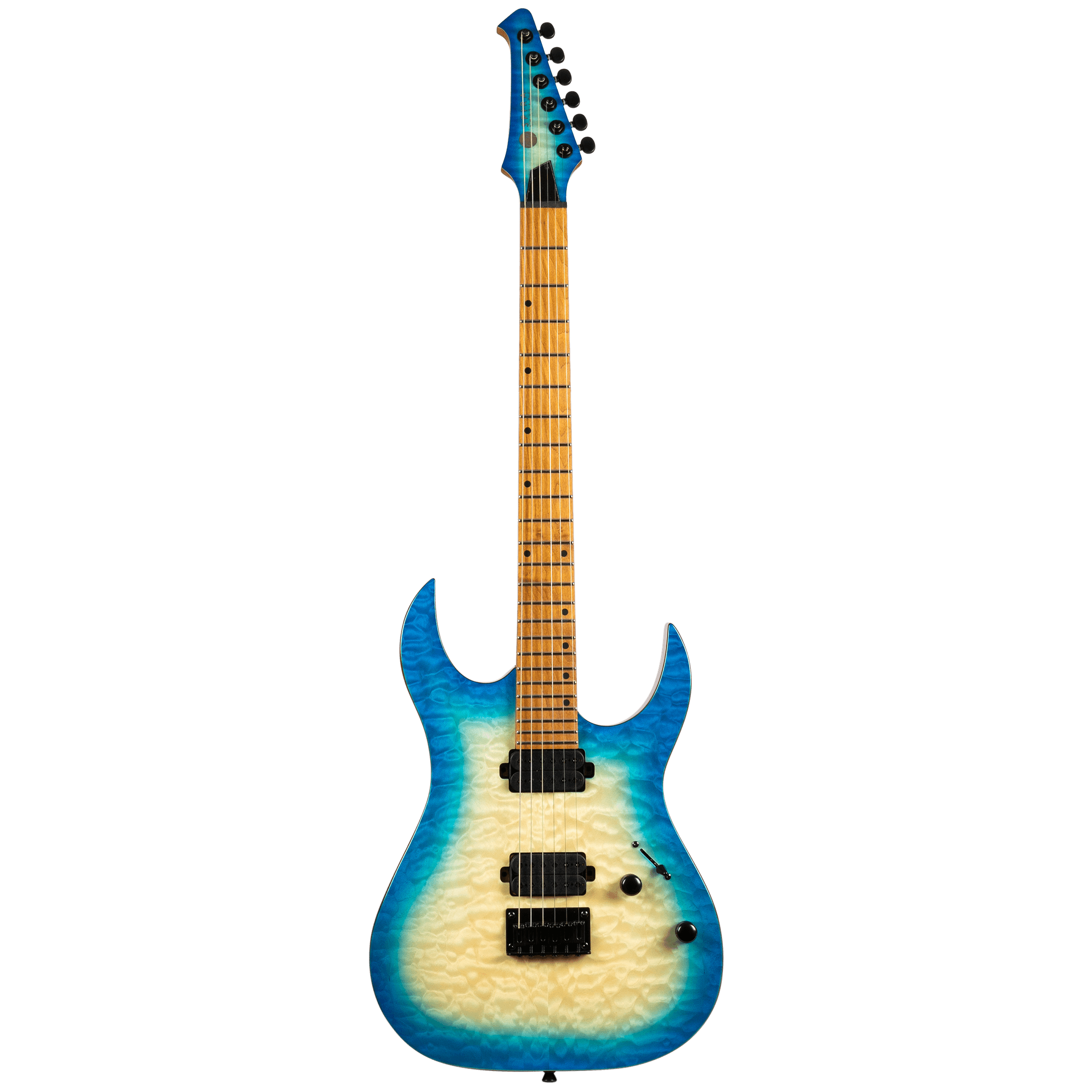 Spira Guitars S-500 QAB Trans Aqua Blue