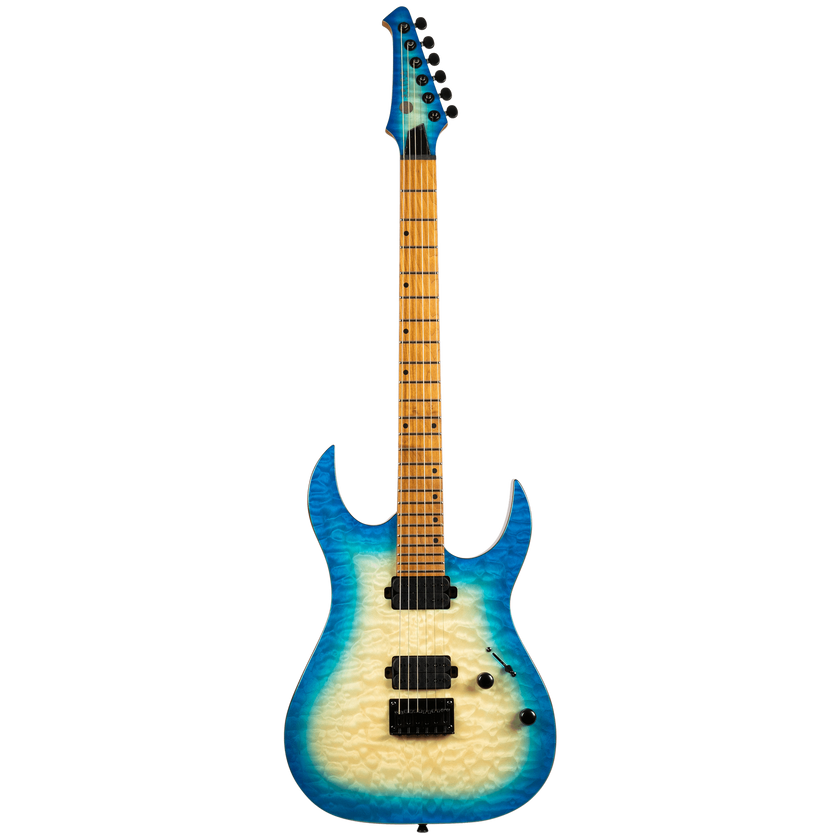 Spira Guitars S-500 QAB Trans Aqua Blue