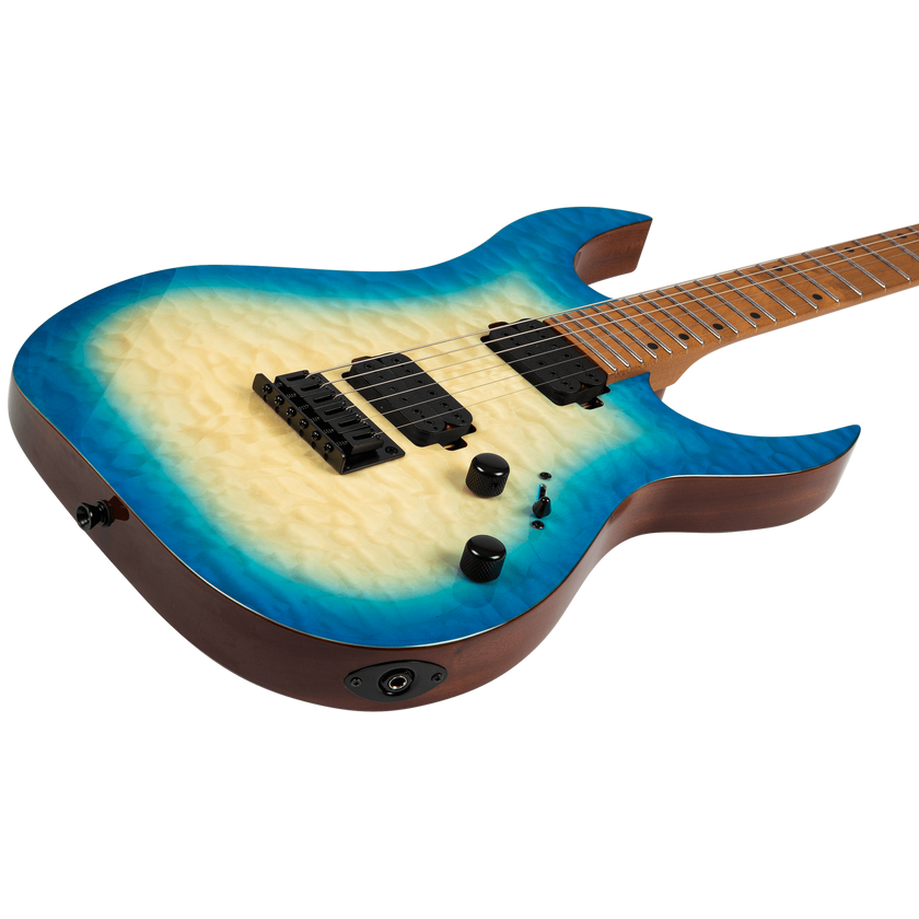Spira Guitars S-500 QAB Trans Aqua Blue