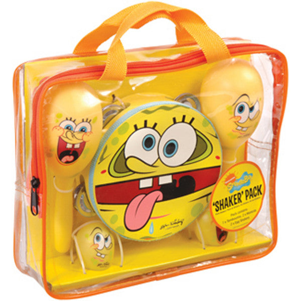 SPONGEBOB SHAKE PACK- EGG SHAKERS/TAMBOURINE/MINI MARACAS